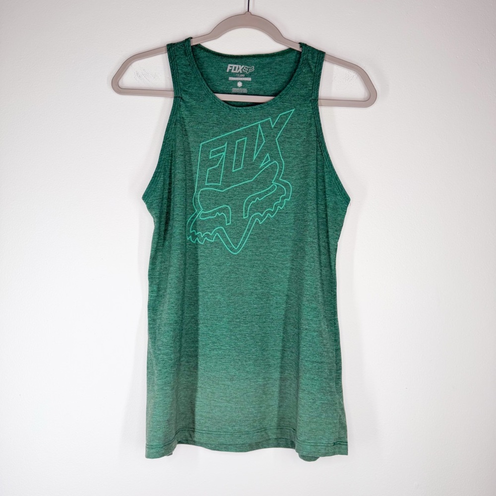 Fox Green Racerback Tank Top Ombré Women’s Size Medium